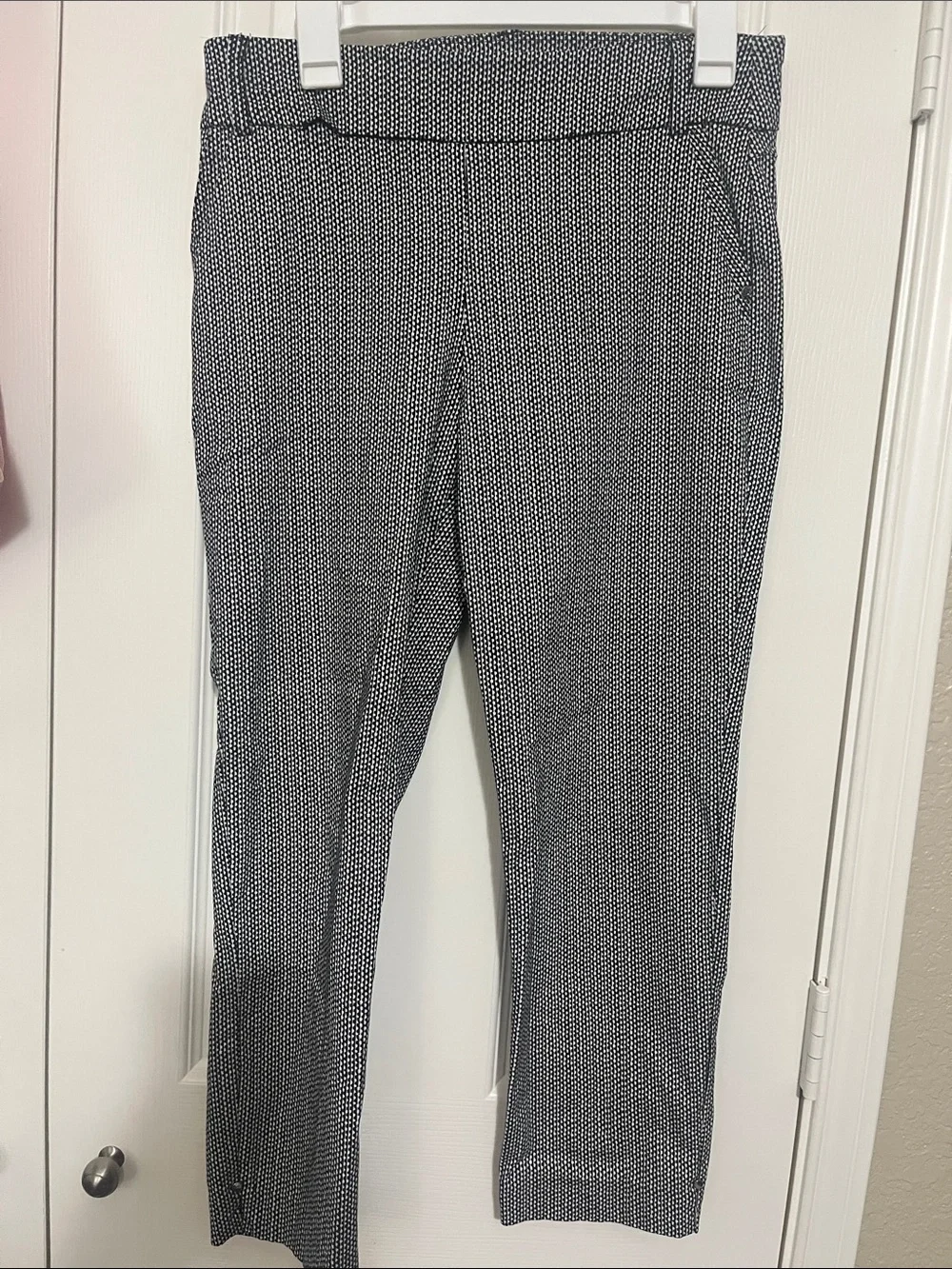 Attyre Black & White Micro-Pattern Dress Pants